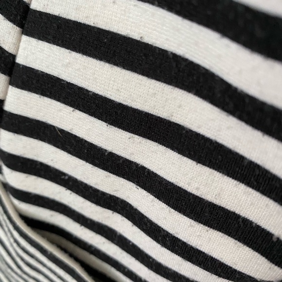 Striped black white button blazer jacket XL - Picture 3 of 4
